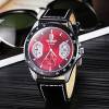 Men's Round Auto-Mechanical Analog Wrist Watch with Black Leather Band (OEM) (BULK) Men's Round Auto-Mechanical Analog Wrist Watch with Black Leather Band (OEM) (BULK)